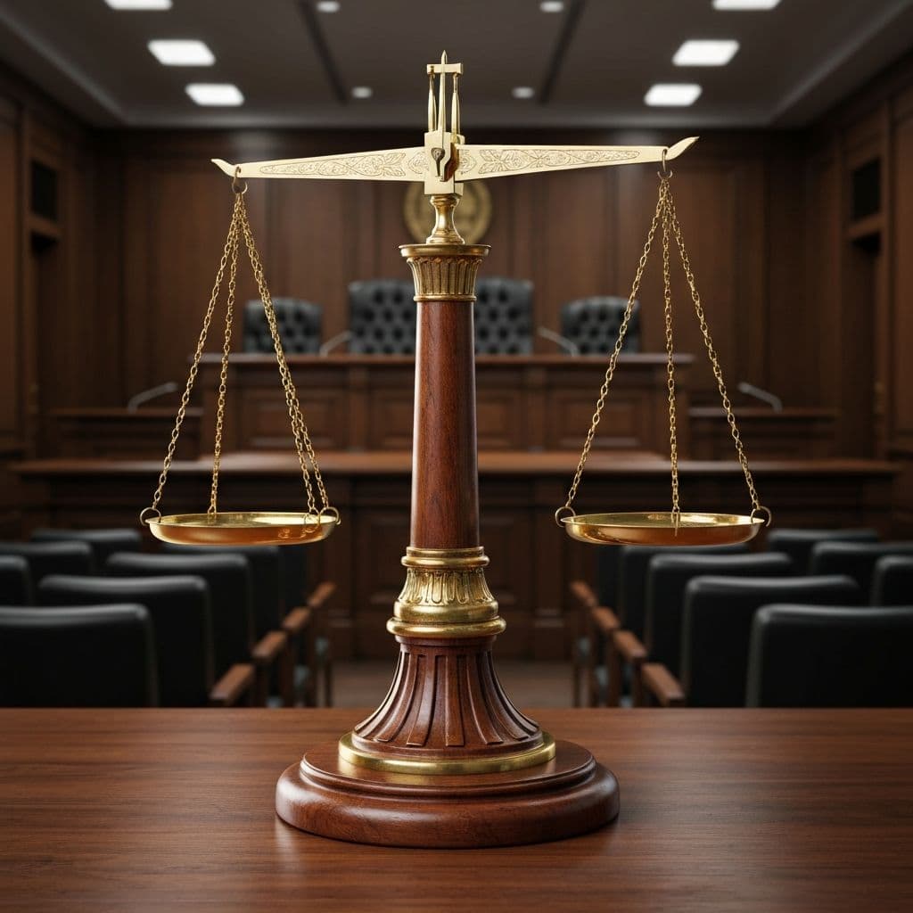 Courtroom justice scales — K. A. Kakoyiannis & Sia L.L.C.